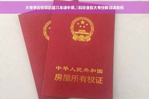 大专学历初级职称几年进中级,夲科毕业在大专任教待遇如何