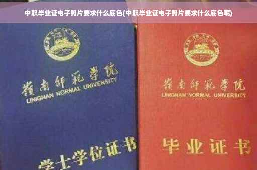 中职毕业证电子照片要求什么底色(中职毕业证电子照片要求什么底色呢)