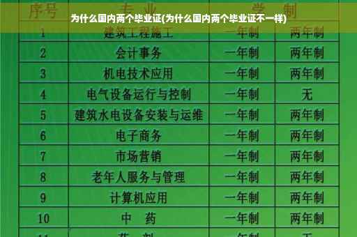 为什么国内两个毕业证(为什么国内两个毕业证不一样)