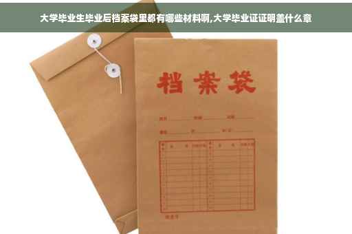 大学毕业生毕业后档案袋里都有哪些材料啊,大学毕业证证明盖什么章
