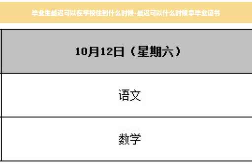 毕业生最迟可以在学校住到什么时候-最迟可以什么时候拿毕业证书