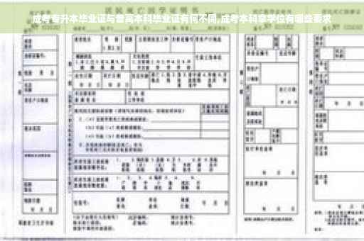 成考专升本毕业证与普高本科毕业证有何不同,成考本科拿学位有哪些要求