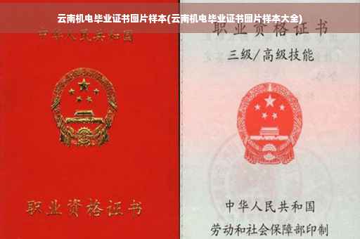 云南机电毕业证书图片样本(云南机电毕业证书图片样本大全)