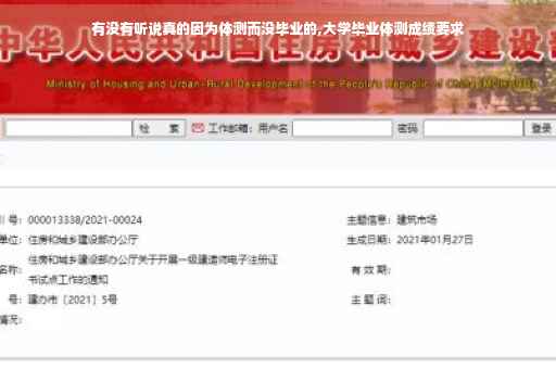 有没有听说真的因为体测而没毕业的,大学毕业体测成绩要求