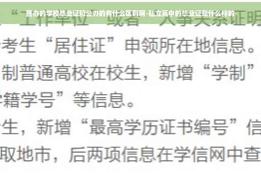 民办的学校毕业证和公办的有什么区别啊-私立高中的毕业证是什么样的