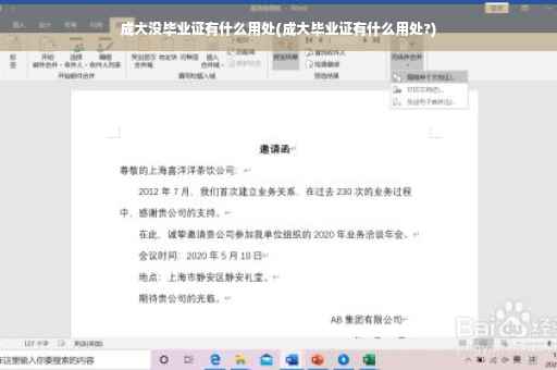 成大没毕业证有什么用处(成大毕业证有什么用处?)