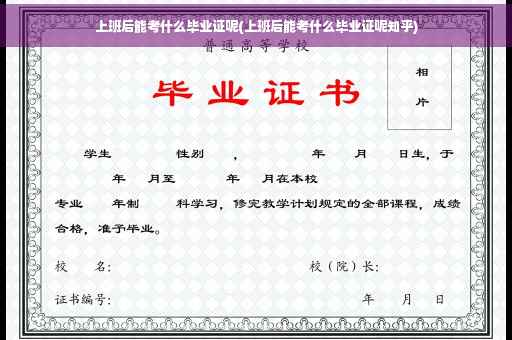 上班后能考什么毕业证呢(上班后能考什么毕业证呢知乎)