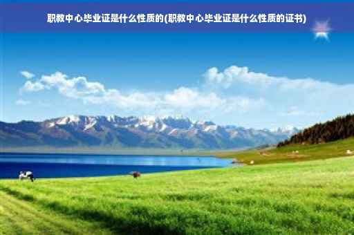 职教中心毕业证是什么性质的(职教中心毕业证是什么性质的证书)