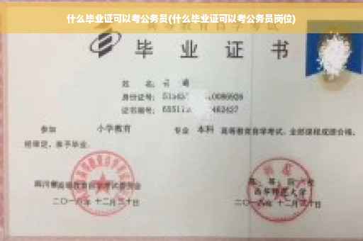 什么毕业证可以考公务员(什么毕业证可以考公务员岗位)