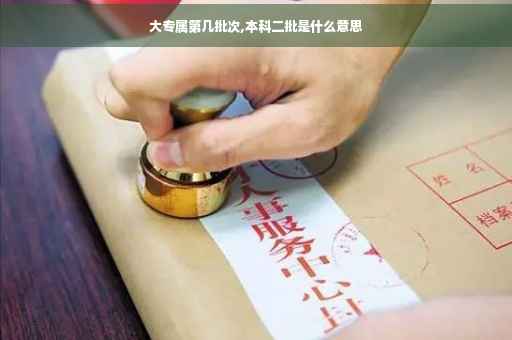 大专属第几批次,本科二批是什么意思