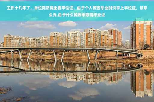 工作十几年了，单位突然提出要学位证，由于个人原因毕业时没拿上学位证，该怎么办,由于什么原因未取得毕业证