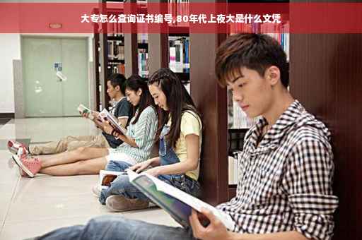 大专怎么查询证书编号,80年代上夜大是什么文凭