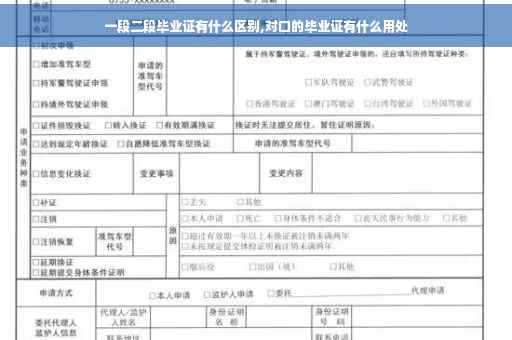 一段二段毕业证有什么区别,对口的毕业证有什么用处
