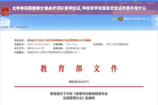 大学本科要修多少绩点才可以拿学位证,学校给学生颁发毕业证的条件是什么