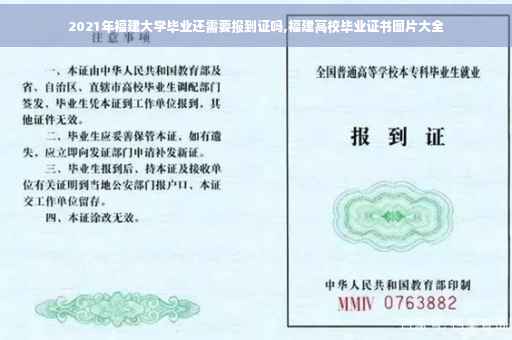 2021年福建大学毕业还需要报到证吗,福建高校毕业证书图片大全