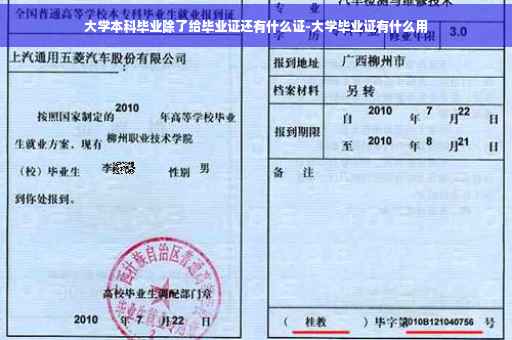 大学本科毕业除了给毕业证还有什么证-大学毕业证有什么用