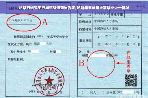 延毕的研究生应届生身份如何界定,延期毕业证与正常毕业证一样吗