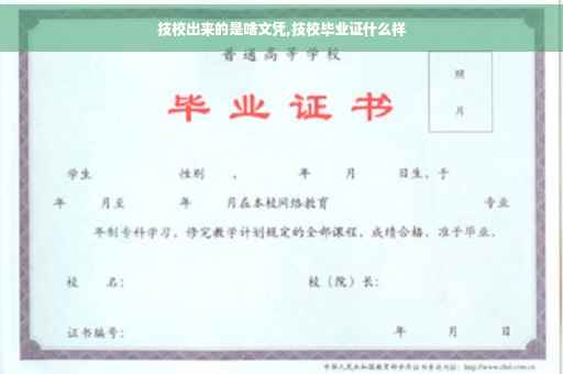 技校出来的是啥文凭,技校毕业证什么样