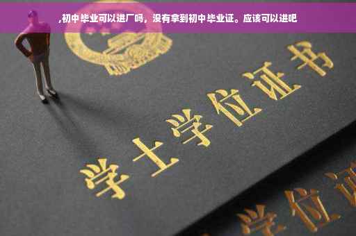 ,初中毕业可以进厂吗，没有拿到初中毕业证。应该可以进吧
