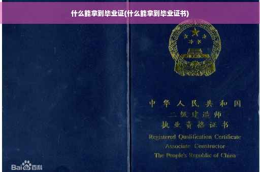 什么能拿到毕业证(什么能拿到毕业证书)
