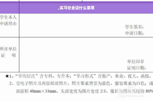 ,实习毕业证什么意思