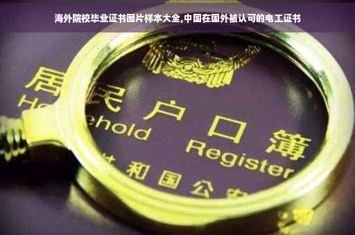 海外院校毕业证书图片样本大全,中国在国外被认可的电工证书