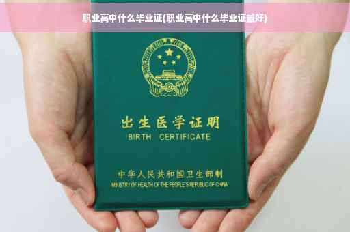 职业高中什么毕业证(职业高中什么毕业证最好)