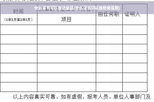 什么证书可以当毕业证(什么证书可以当毕业证用)
