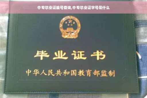 中专毕业证编号查询,中专毕业证字号是什么