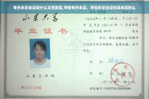 专升本毕业证是什么文凭类型,学校专升本后，学生的毕业证也是本科的么