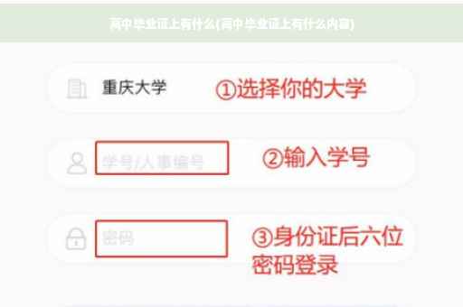 高中毕业证上有什么(高中毕业证上有什么内容)