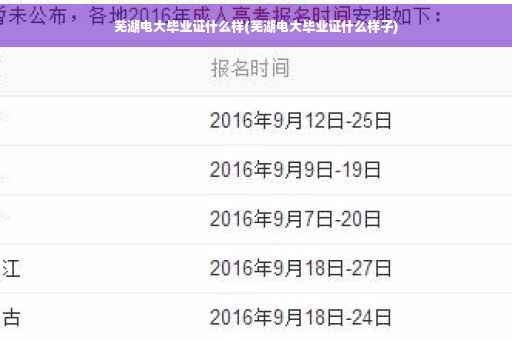 芜湖电大毕业证什么样(芜湖电大毕业证什么样子)