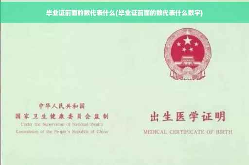 毕业证前面的数代表什么(毕业证前面的数代表什么数字)