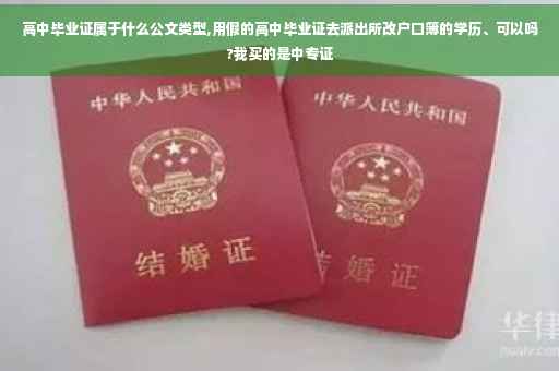 高中毕业证属于什么公文类型,用假的高中毕业证去派出所改户口簿的学历、可以吗?我买的是中专证