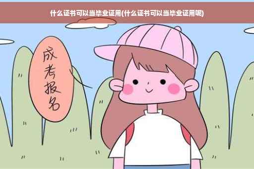 什么证书可以当毕业证用(什么证书可以当毕业证用呢)