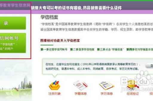 销售大专可以考的证书有哪些,药品销售需要什么证件