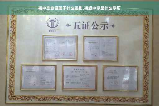 初中毕业证属于什么类别,初级中学是什么学历