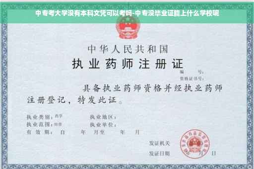 中专考大学没有本科文凭可以考吗-中专没毕业证能上什么学校呢