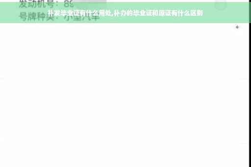 补发毕业证有什么用处,补办的毕业证和原证有什么区别
