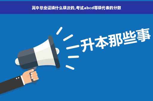 高中毕业证填什么级次的,考试abcd等级代表的分数