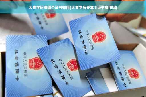 大专学历考哪个证书有用(大专学历考哪个证书有用呢)