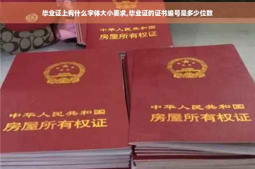 毕业证上有什么字体大小要求,毕业证的证书编号是多少位数