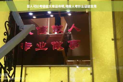 盲人可以考哪些大专证书呢,残疾人考什么证较实用