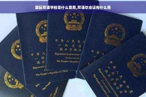 国际双语学校是什么意思,双语毕业证有什么用