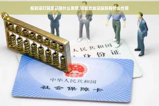报到证打回原籍是什么意思,领取毕业证报到有什么作用