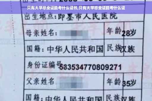 只有大学毕业证能考什么证书,只有大学毕业证能考什么证