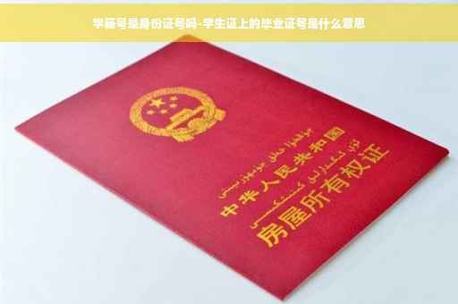 学籍号是身份证号吗-学生证上的毕业证号是什么意思