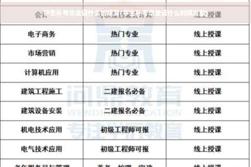 学生补考毕业证什么时候发(学生补考毕业证什么时候发放)