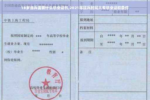 18岁当兵需要什么毕业证书,2021年征兵时间大专毕业证和条件