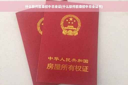 什么软件能查初中毕业证(什么软件能查初中毕业证书)